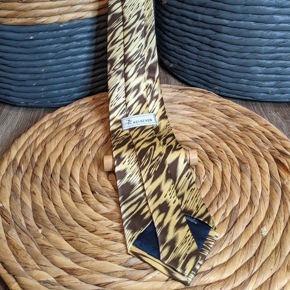 [2/$20] NWOT Men's (Sample) - Silk Necktie - Cream Brown - Picture 3 of 4